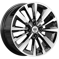 Литые диски Эрман (КС997) 6.500xR16 4x100 DIA67.1 ET45 алмаз черный для Toyota Ist