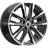 Литые диски Лацио (КС964) 7.500xR17 5x114.3 DIA66.1 ET45 алмаз черный