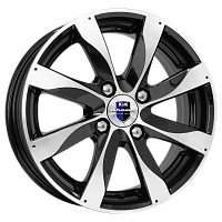 Литые диски Джемини-оригинал (КС480) (КС480) 5.500xR14 4x100 DIA60.1 ET43 алмаз черный для Renault Symbol