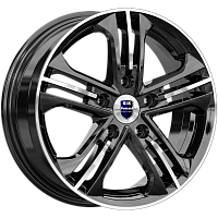 Литые диски Trinity (КС615) 6.000xR15 5x114.3 DIA67.1 ET45 алмаз черный для Toyota Camry