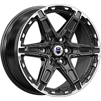 Литые диски Дистрикт (КС1159) 8.000xR18 6x139.7 DIA95.1 ET50 черный бриллиант