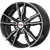 Литые диски Икигай (КС865) 6.500xR16 5x114.3 DIA67.1 ET45 Блэк Джек для Suzuki Sx4