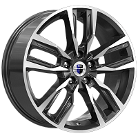 Литые диски Борэй (КС901) 8.000xR18 5x112 DIA66.6 ET45 алмаз черный для Audi S4