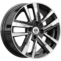 Литые диски Хант (КС1034) 6.000xR15 4x100 DIA67.1 ET45 алмаз черный для Toyota Ist