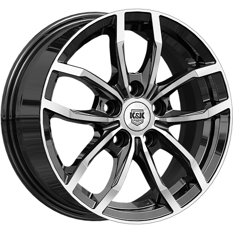 Фрост (КС1048) 6.500xR15 5x110 DIA65.1 ET35 алмаз черный