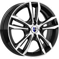 Литые диски Samara (КС866) 6.000xR16 4x100 DIA67.1 ET45 алмаз черный SK для Solaris Hs