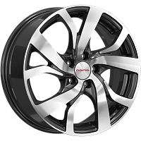 Литые диски Палермо (КС607) 6.500xR16 5x114.3 DIA67.1 ET40 алмаз черный для Honda Shuttle