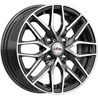 Литые диски Кайкос (КС1001) 5.500xR14 4x100 DIA67.1 ET40 Блэк Джек для Nissan Pixo