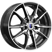 Литые диски Адамар (КС886) 6.500xR16 5x114.3 DIA66.1 ET45 алмаз черный для Renault Grand Scenic
