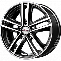 Литые диски Катар (КС885) 6.500xR16 5x100 DIA67.1 ET40 Блэк Джек для Toyota Verso-S