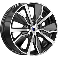 Литые диски Гамбит (КС961) 6.500xR16 5x110 DIA65.1 ET38 алмаз черный для Opel Zafira