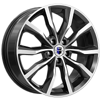 Литые диски Портер (КС906) 7.500xR18 5x114.3 DIA67.1 ET45 алмаз черный для Toyota Vellfire