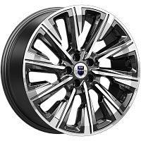 Литые диски Галего (КС1039) 7.500xR19 5x114.3 DIA67.1 ET45 алмаз черный для Mazda 6