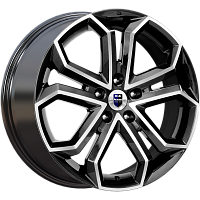 Литые диски Пандора (КС466) 8.500xR19 5x108 DIA67.1 ET35 алмаз черный для Peugeot 5008