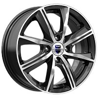 Литые диски Арнар (КС890) 6.000xR15 4x100 DIA67.1 ET45 алмаз черный SK для Mazda Demio